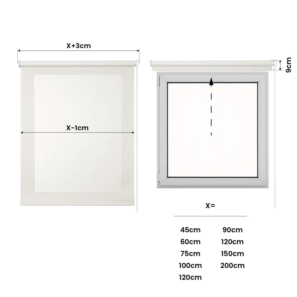 Tenda a Rullo Screen resistente e isolamento termico Bianco 160x250 cm
