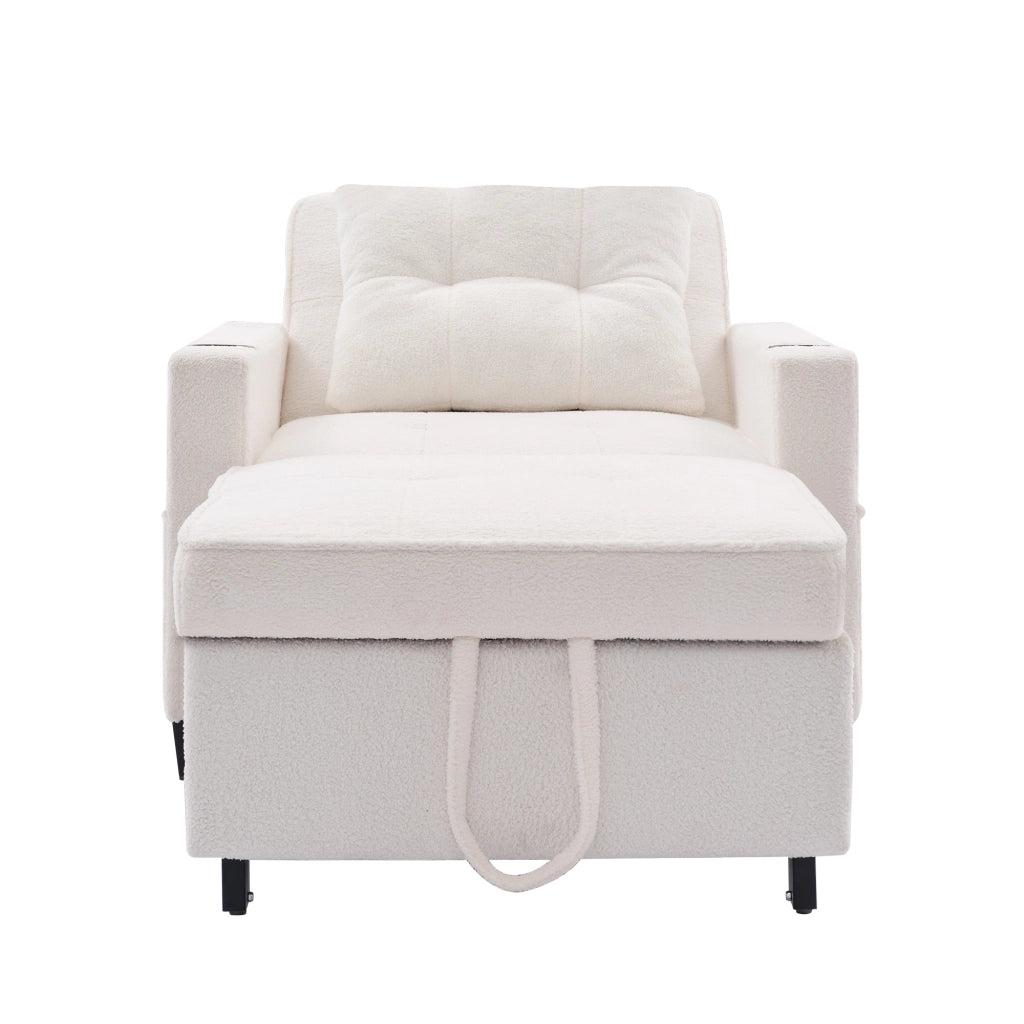 Divano letto estraibile 3 in 1 - Zephmum- Con porta-bicchieri e USB