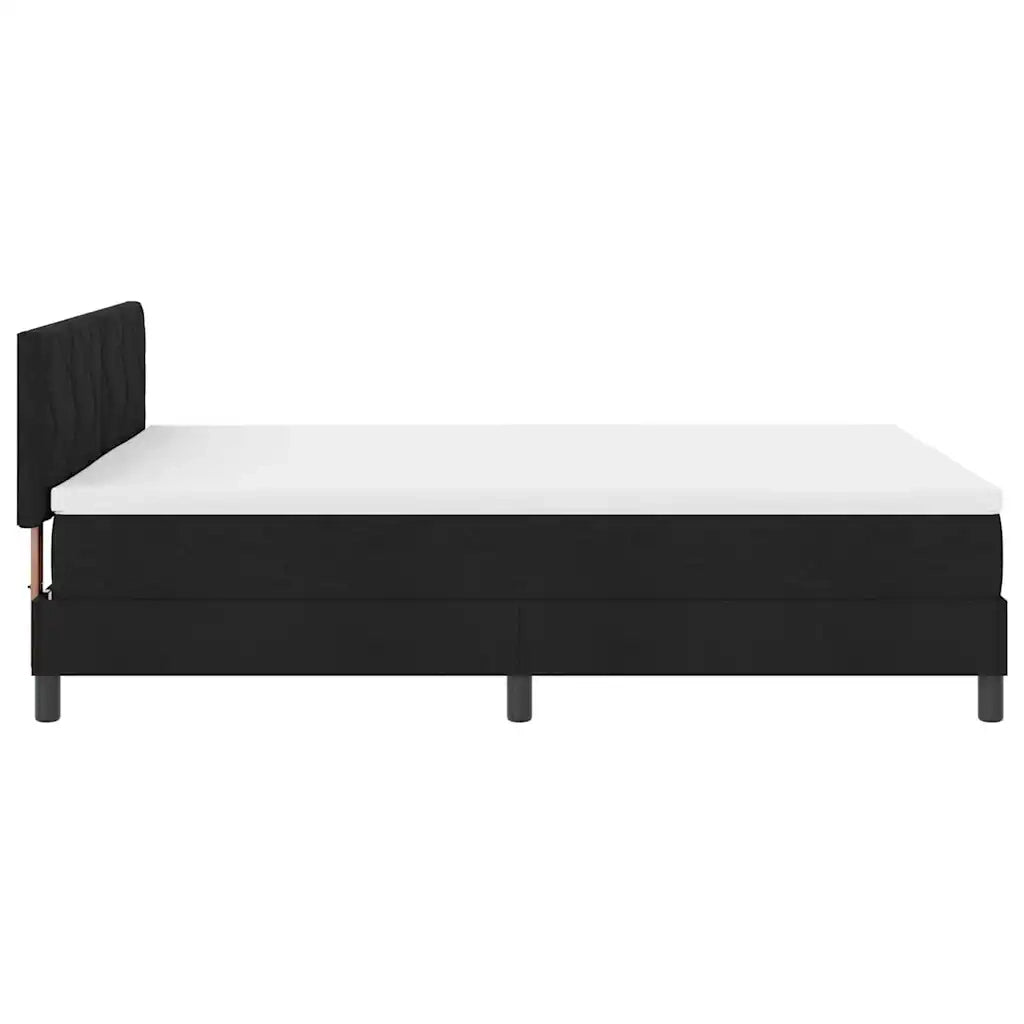 Letto a molle con materasso Nero 140 x 200 cm Tessuto 3338771