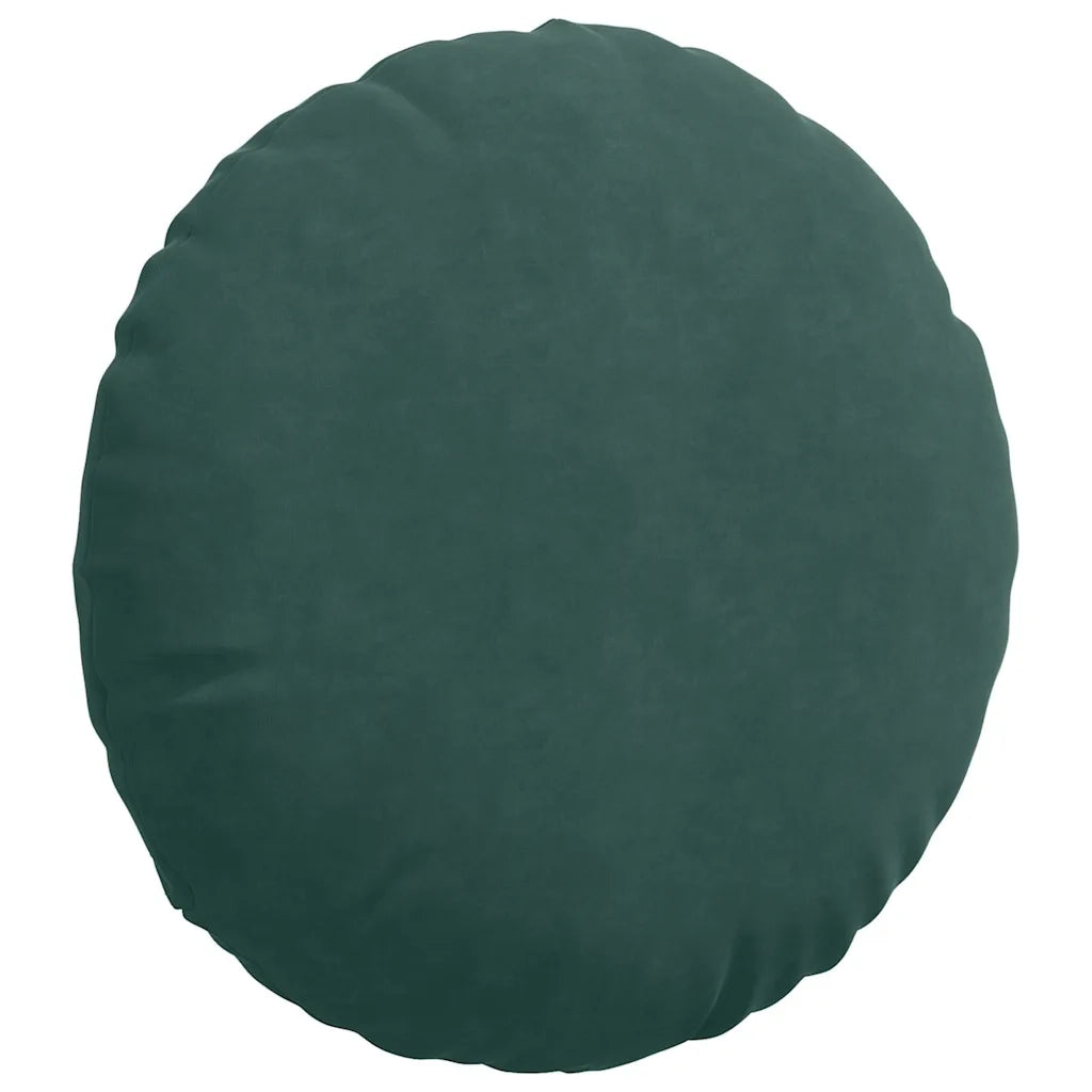 Cuscini per Seduta 2 pcs Verde Scuro Ø50 x 19 cm Velluto 42014176