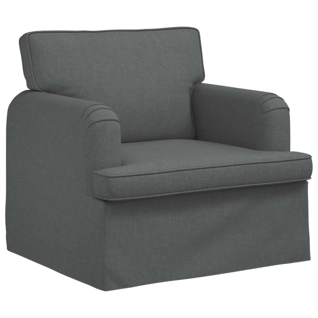 Set di divani 2 pcs Grigio scuro 162 x 80 x 85 cm Tessuto 3407561