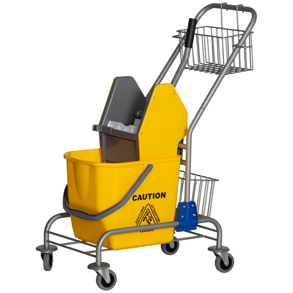 Carrello per pulizia ¨C Minimal ¨C giallo 26L con cestello