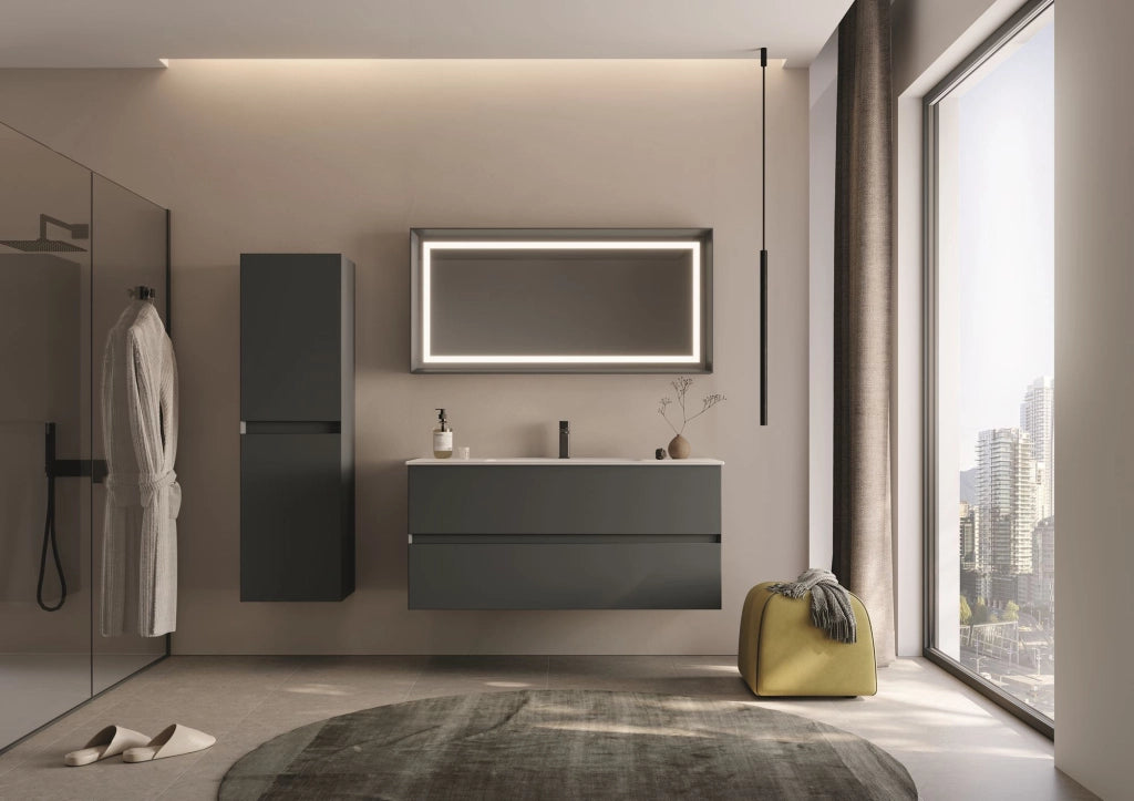 Mobile da bagno "Nest 40 v2" - 40 x 32 x 138 cm - Antracite opaco