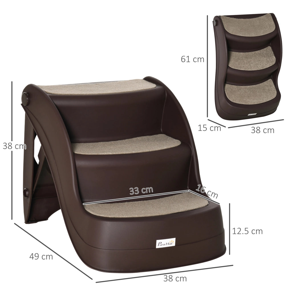 Scaletta per Cani Pieghevole ¨C Minimal ¨C 49x38x38 cm, Marrone