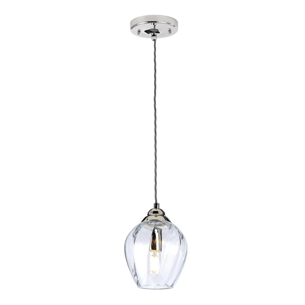 Lampada a sospensione Tiber nichel lucidato E27 Elstead