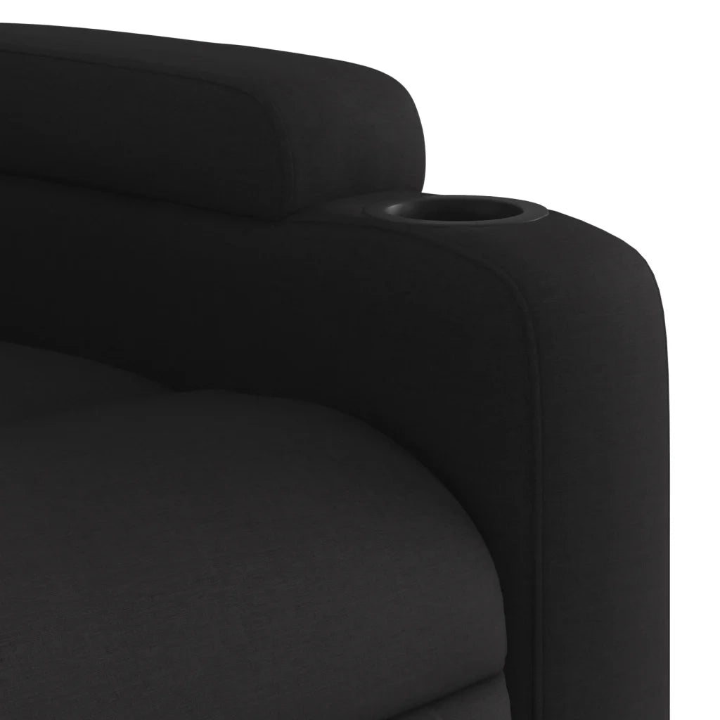 Poltrona Reclinabile in Tessuto Nero 372405