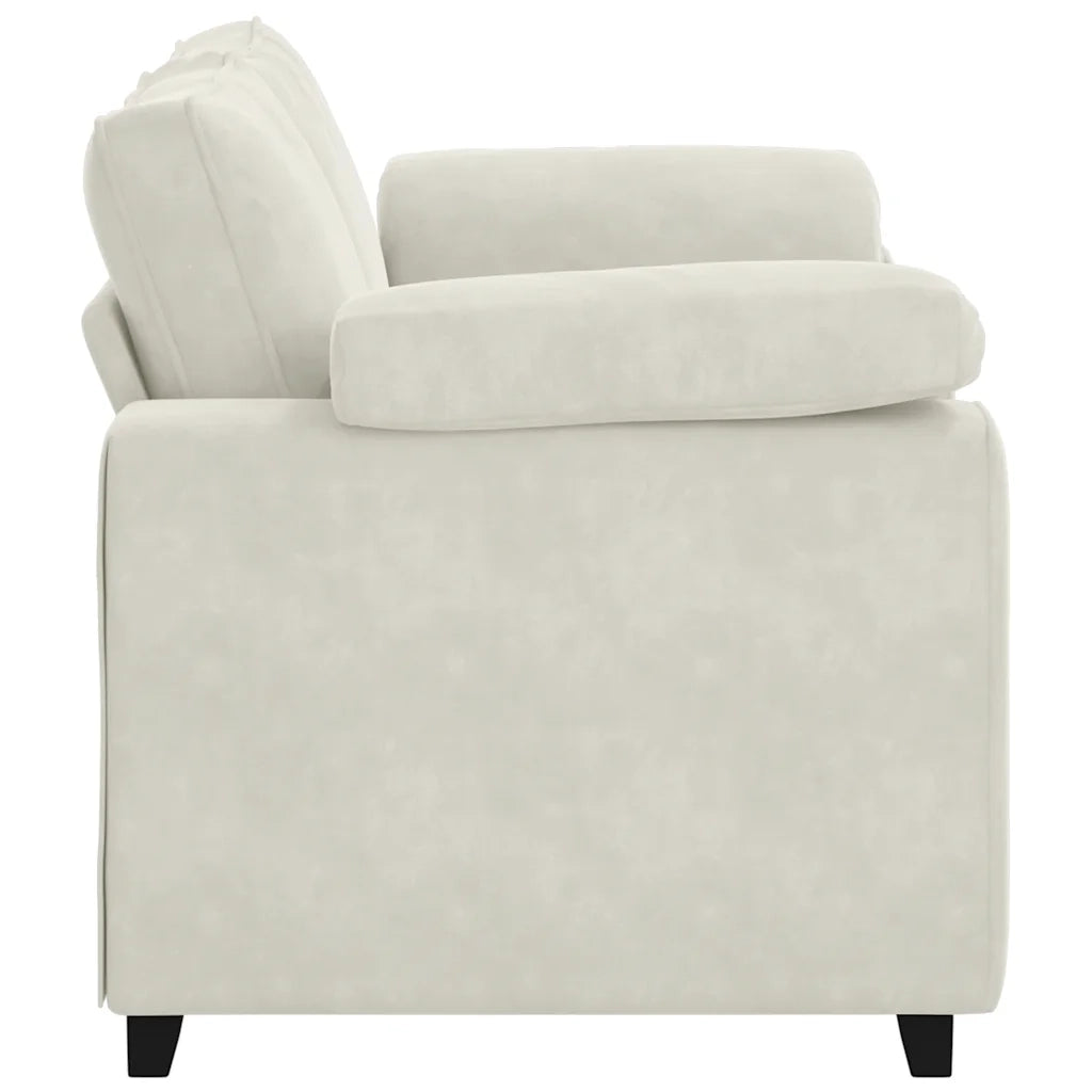 Divano Divanetto Crema 160x77x82 cm in Velluto 4105265