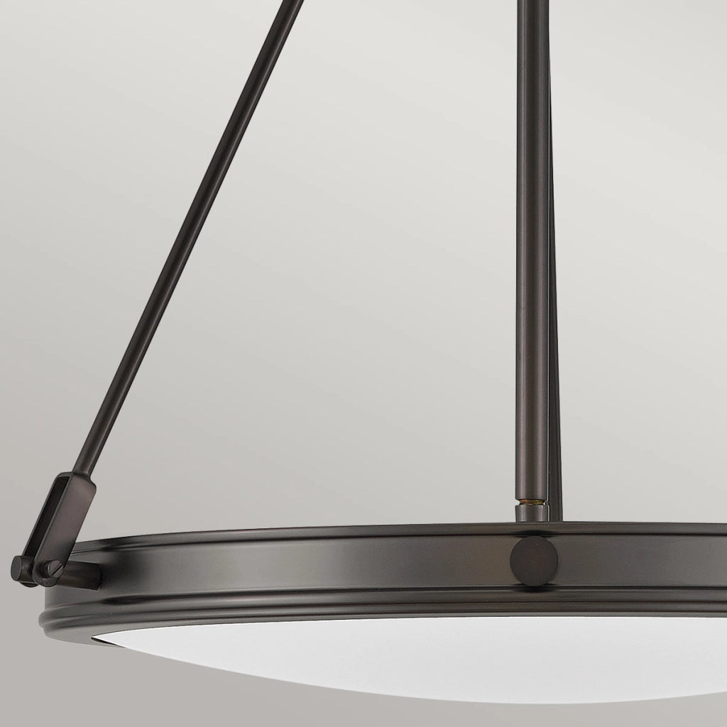 Sospensione Collier Hinkley nera Ø54 opale 4xE14 IP20