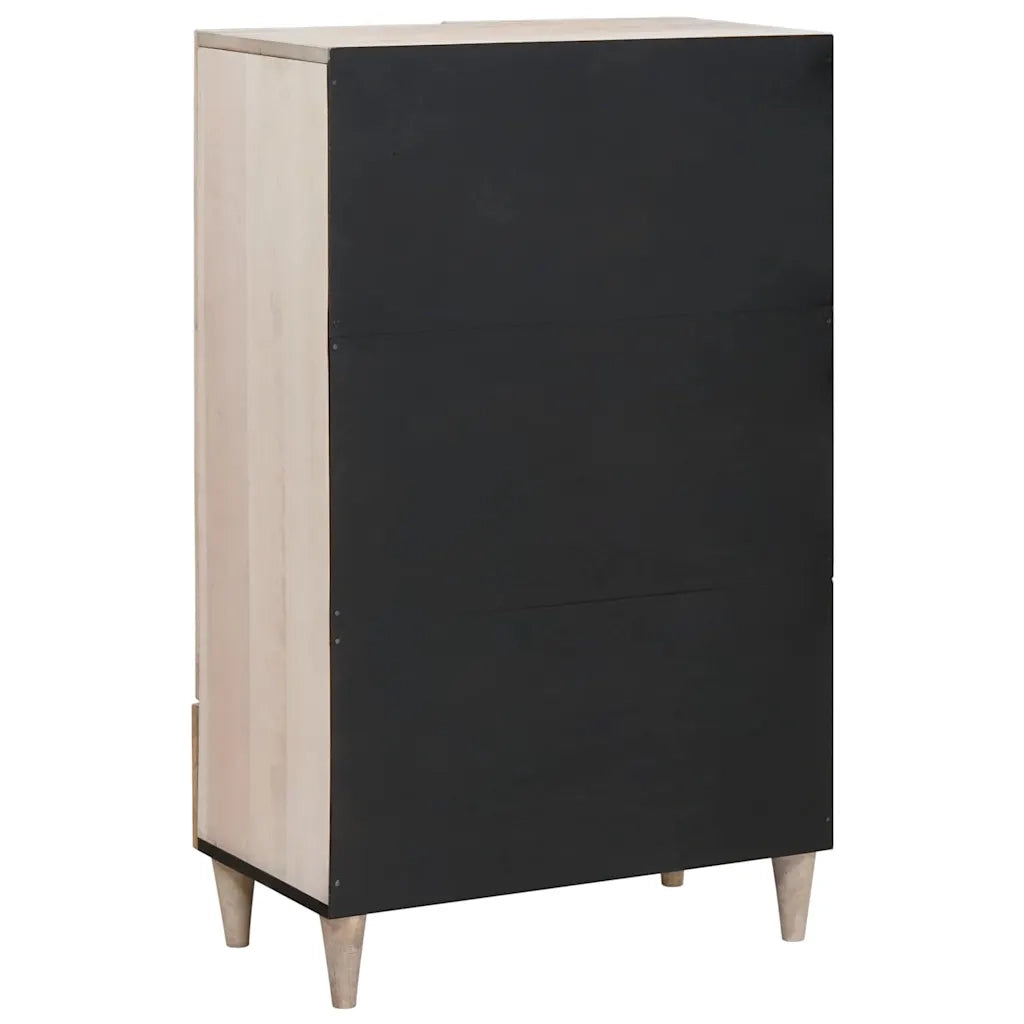 Credenza Bianco 60 x 33 x 100 cm legno massello di mango 4018146