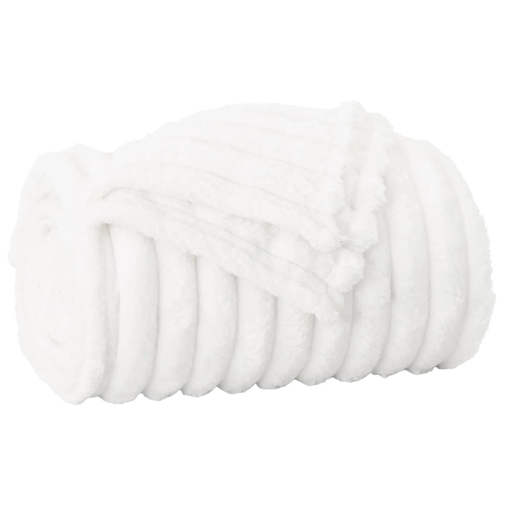 Coperte da Pile 6 pcs Bianco 240 x 220 cm Panno