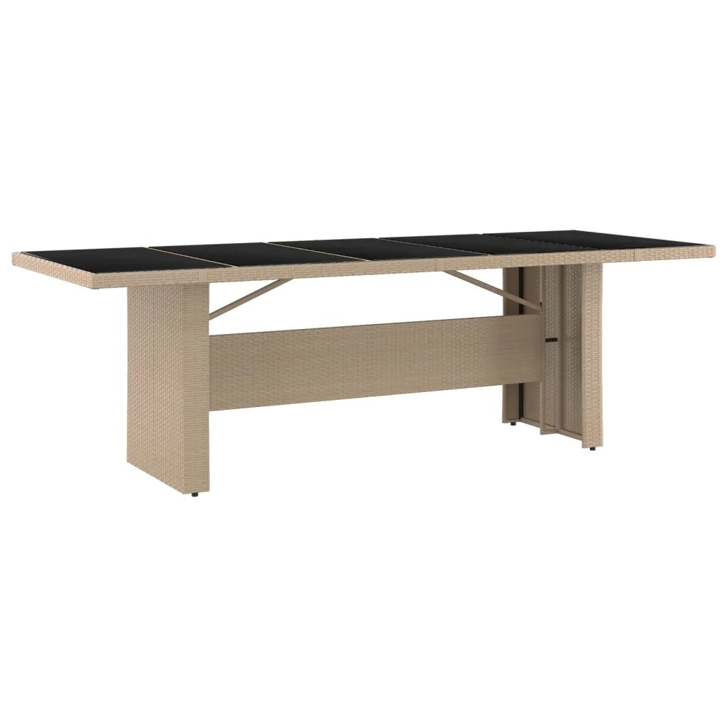 Set da Pranzo da Giardino 9 pz con Cuscini Beige in Polyrattan 3157580