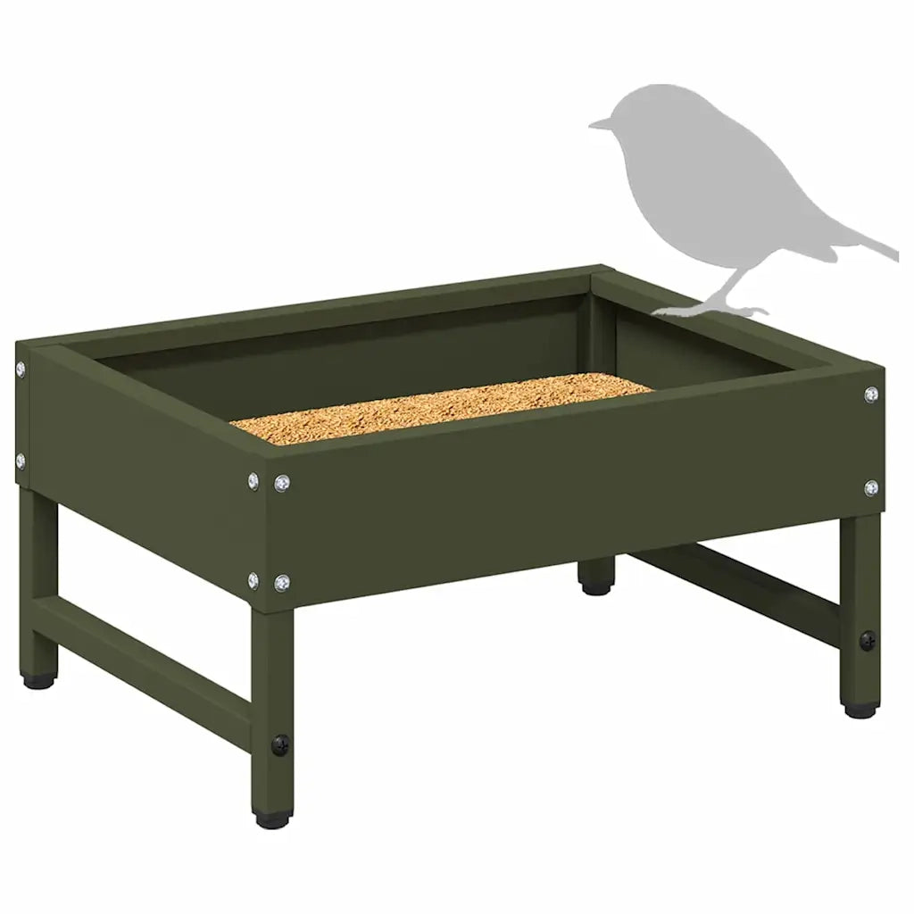 Mangiatore per Uccelli Verde oliva 80 x 28 x 13.5 cm 874625