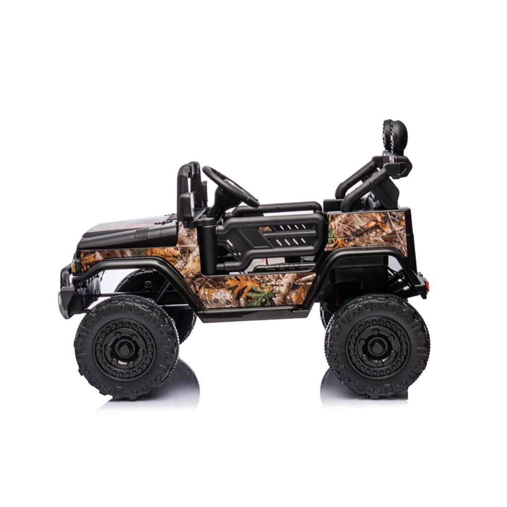 Macchina Elettrica per Bambini Fuoristrada Toyota Fj Cruiser 12V Telecomando Ruote in Gomma e Sedile in Pelle Nero e