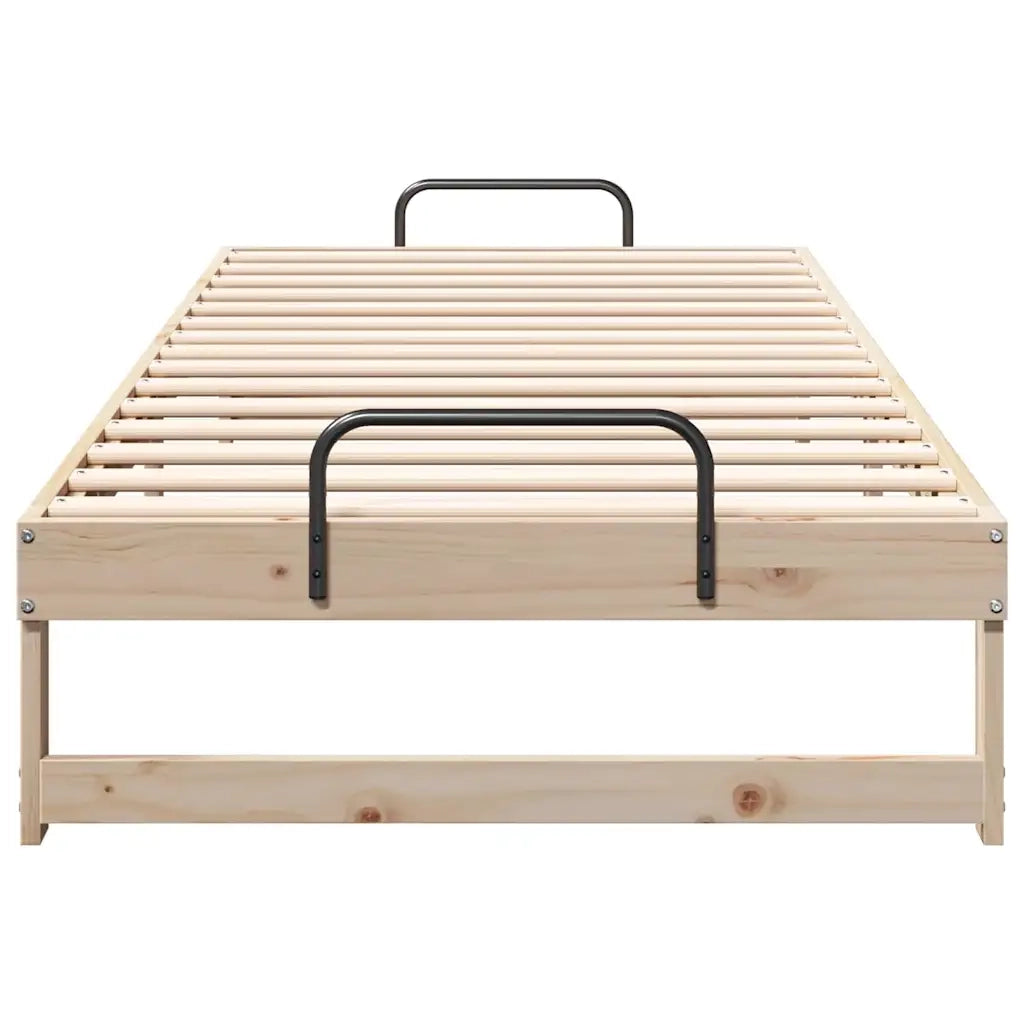 Letto singolo | Letto per adulti | Struttura del letto Marrone 90 x 220 cm Pino massello