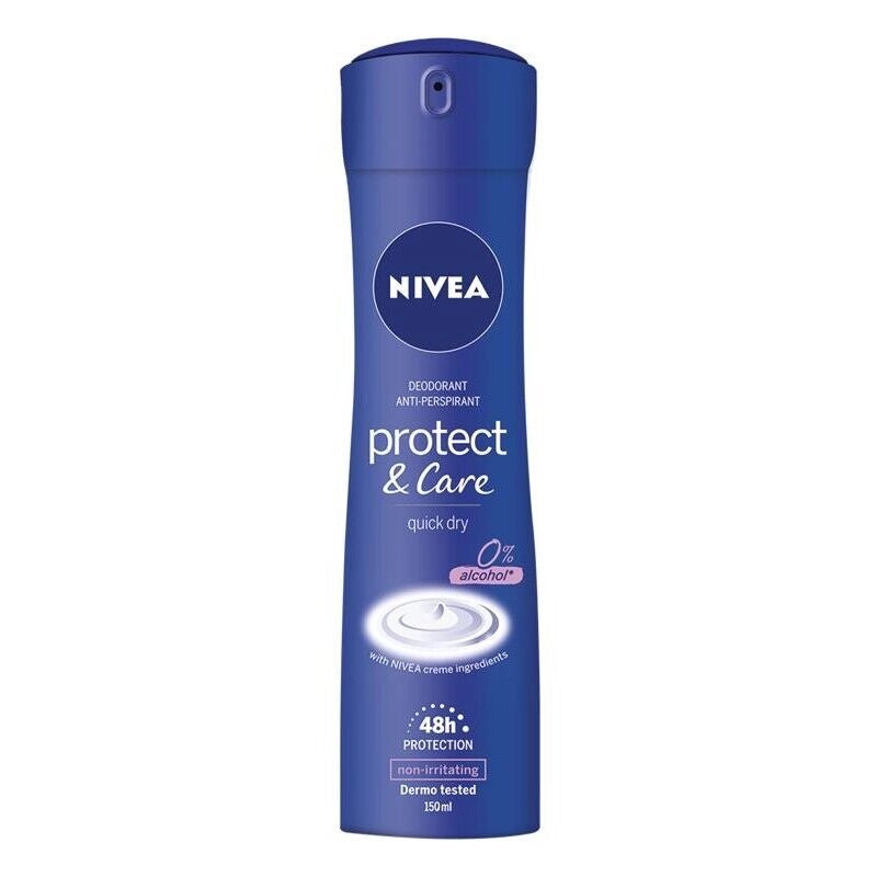 NIVEA DEODORANTE SPRAY PROTECT & CARE 150 ML QUICK DRY