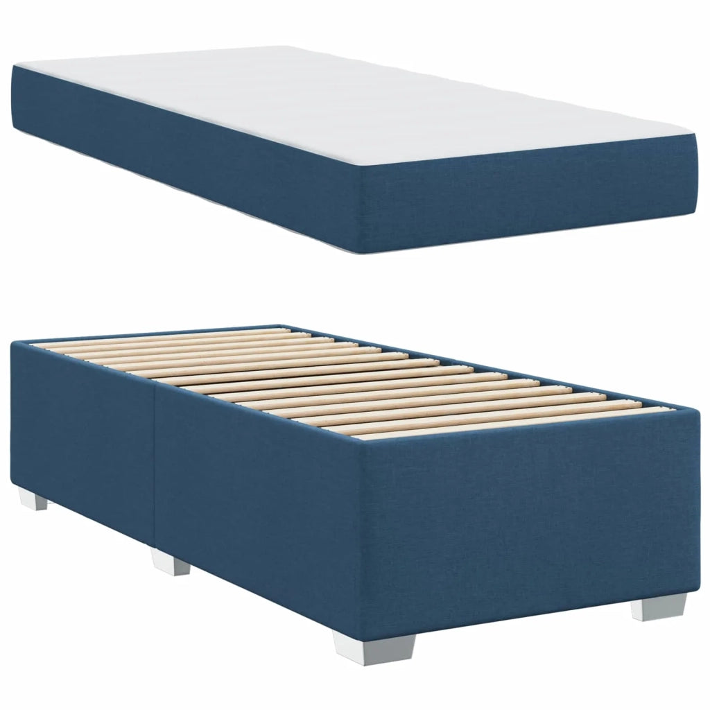 Struttura del letto con materasso Blu 80 x 200 cm Tessuto 3399151