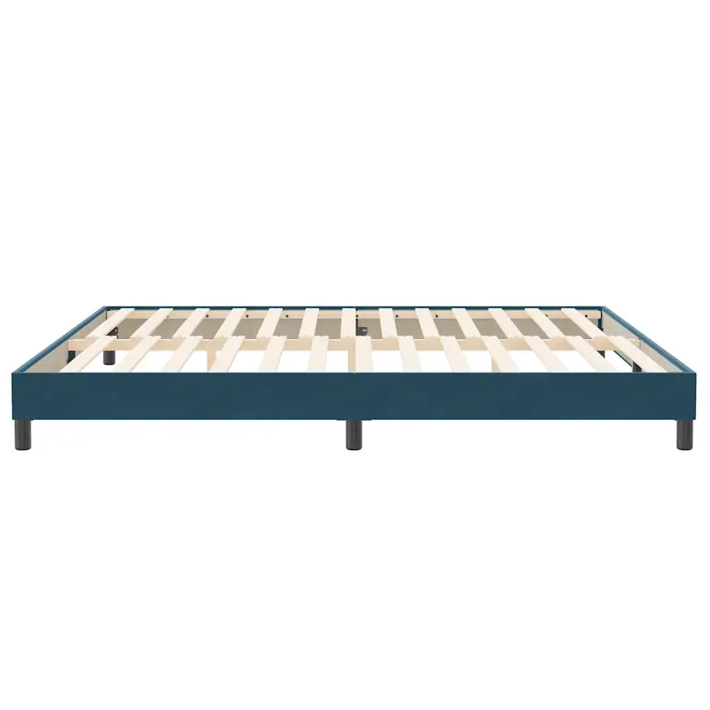 Letto matrimoniale | Letto per adulti | Giroletto senza Materasso Blu Scuro 200x210 cm in Velluto