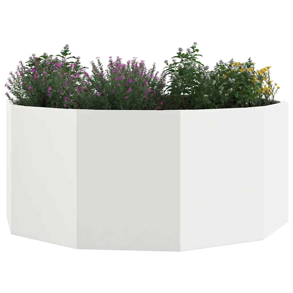 Fioriera Bianco 120 x 120 x 50 cm Acciaio