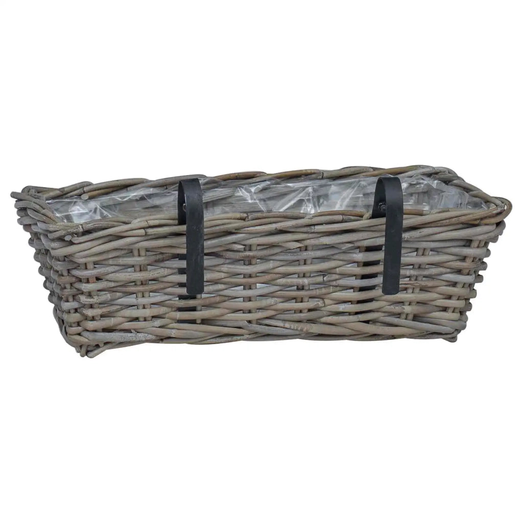 Cestino Appendibile per Piante 2 pcs Grigio 48 x 22 x 15 cm 42020967