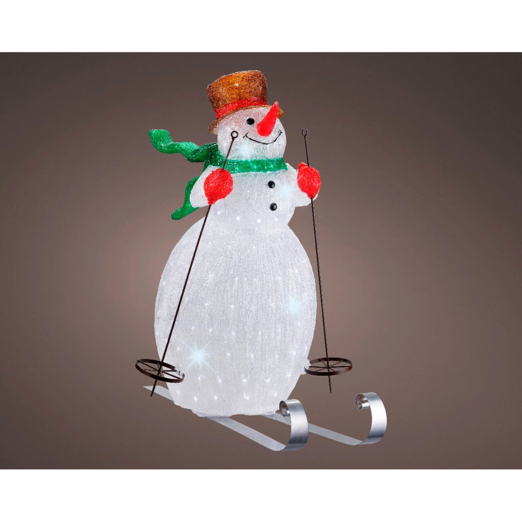 Pupazzo di neve LED 90x51x85 cm