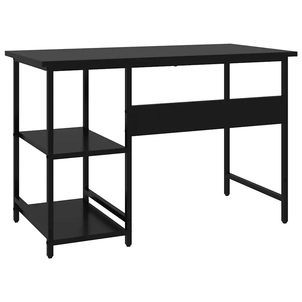 Scrivania | Tavolo da Ufficio per Computer Nera 105x50x72 cm in MDF e Metallo