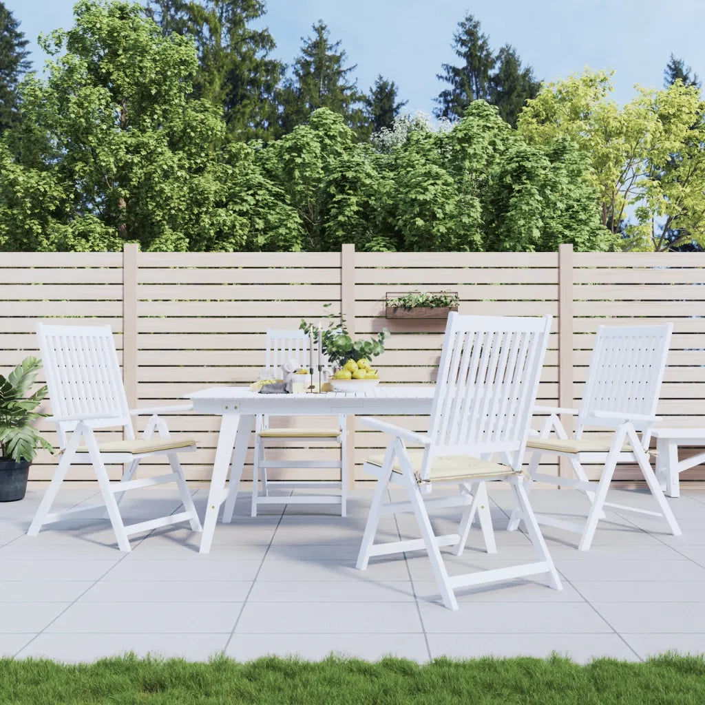 Cuscini per Sedia 4 pz Crema 50x50x4 cm in Tessuto Oxford 314042