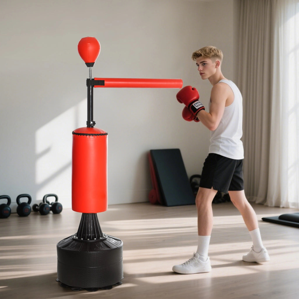 Sacco da Boxe ¨C Minimal ¨C Rosso e Nero, 88x48x155-205 cm