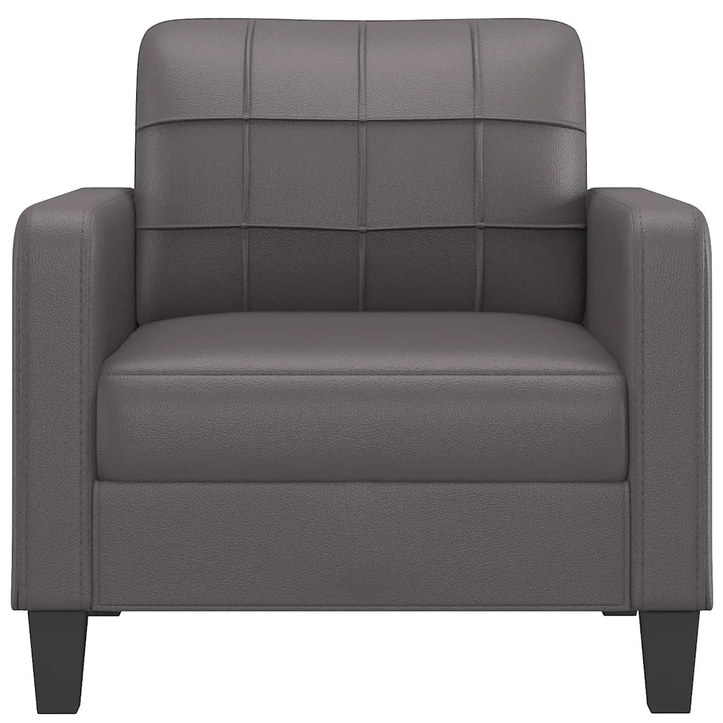 Poltrona | Sedia Relax Grigia 60 cm in Similpelle