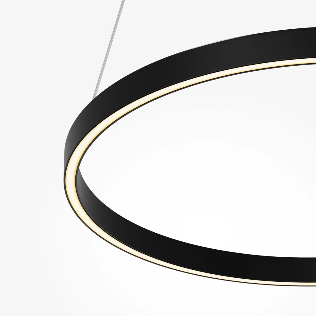 Maytoni Sospensione Moderna Rim 1 luce LED integrato nero metallo
