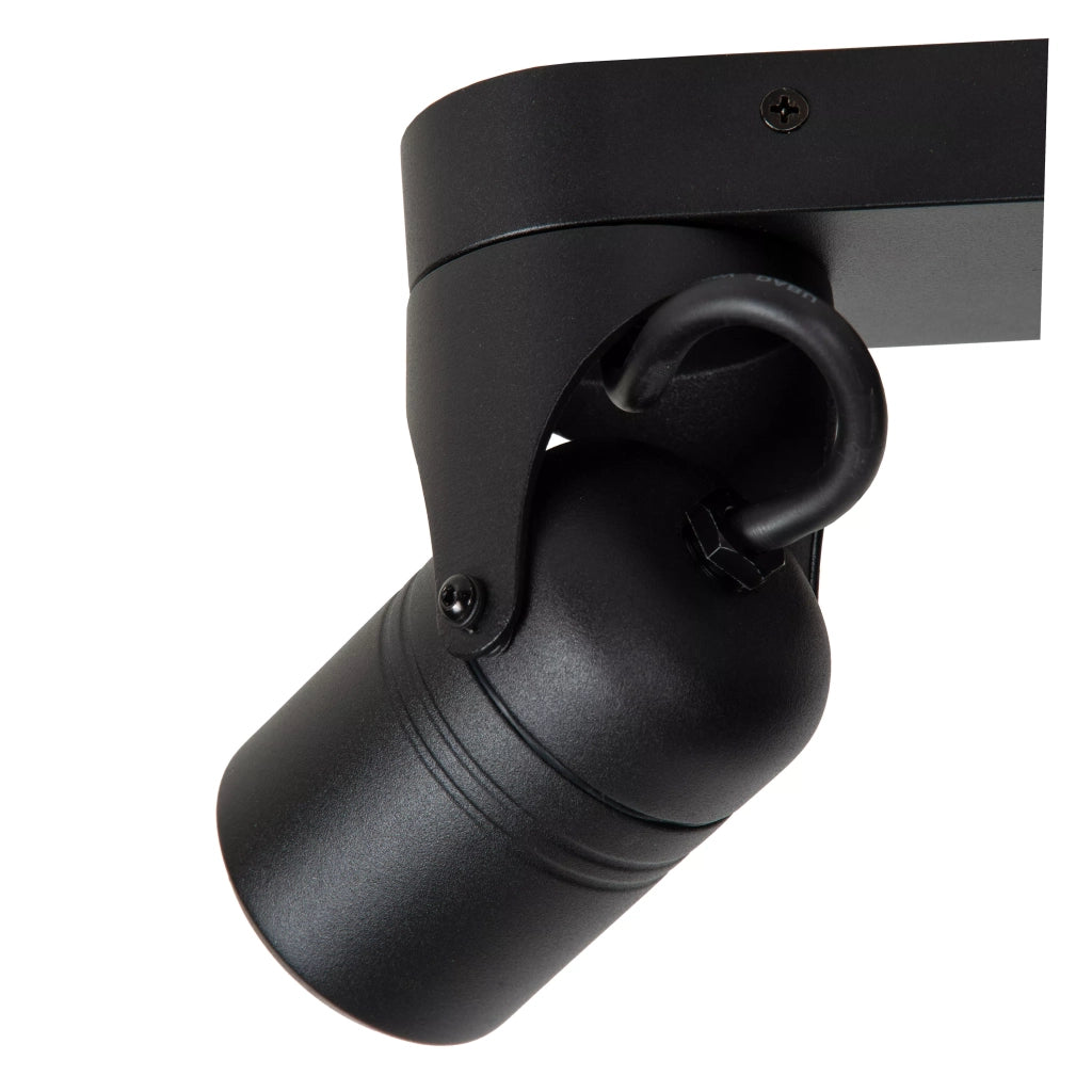 Applique esterna Lucide Niort 2xGU10 IP44 nera alluminio