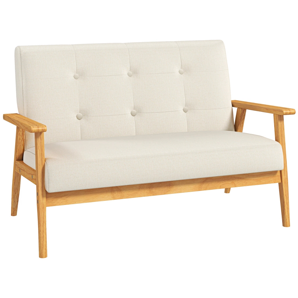 Divano 2 posti ¨C Zephmum ¨C Tessuto beige 115 cm