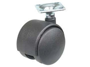 RUOTE DOPPIE IN NYLON CON PIASTRA- - ø mm.30 piastra mm.28x28 - 4 pezzi