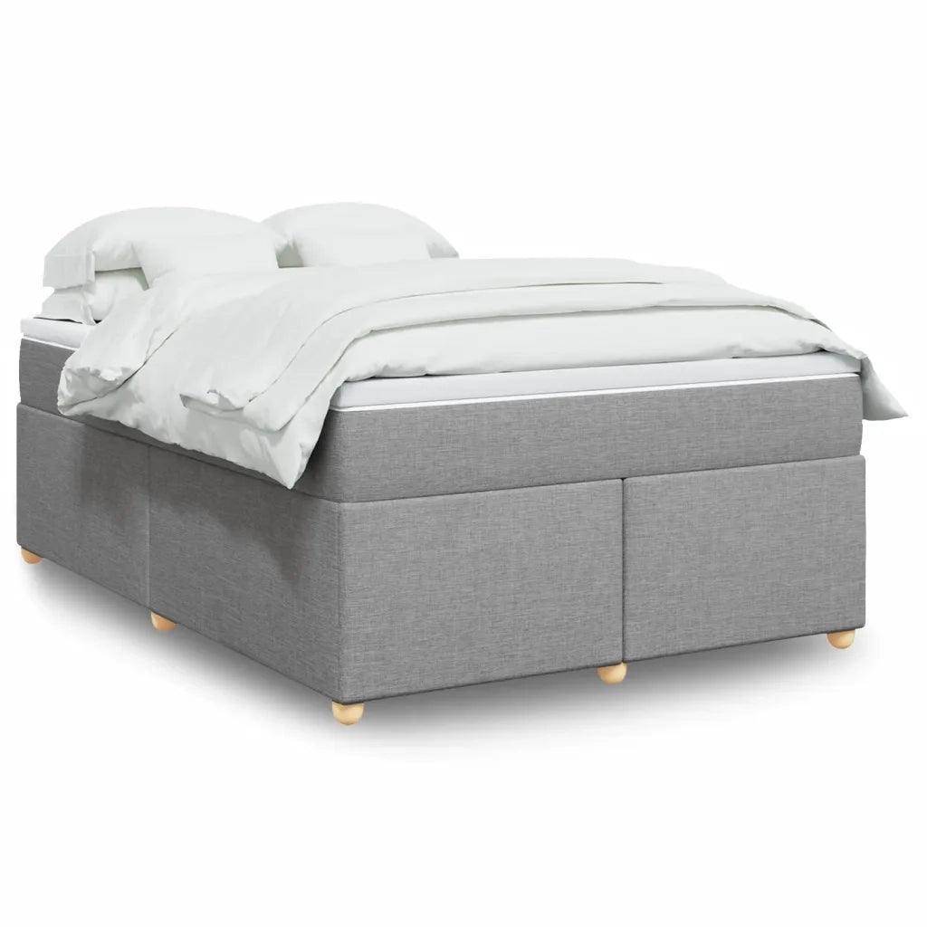 Giroletto a Molle con Materasso Grigio Chiaro 140x200cm Tessuto 3285380