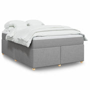 Giroletto a Molle con Materasso Grigio Chiaro 140x200cm Tessuto 3285380