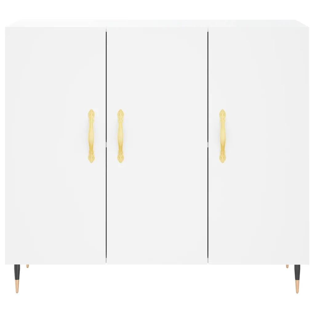 Credenza Bianca 90x34x80 cm in Legno Multistrato 828084