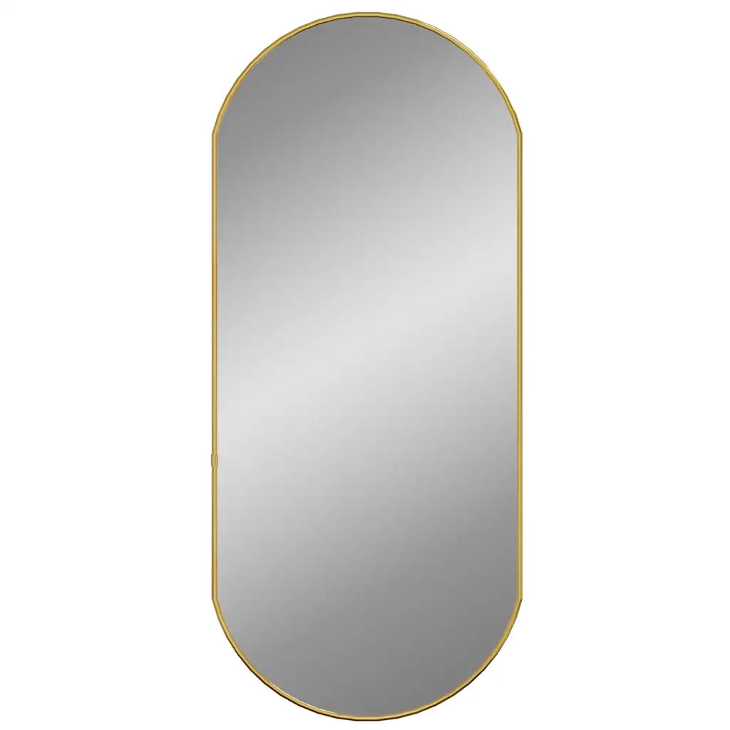 Specchio da Parete | Specchio decorativo Dorato 80x35 cm Ovale
