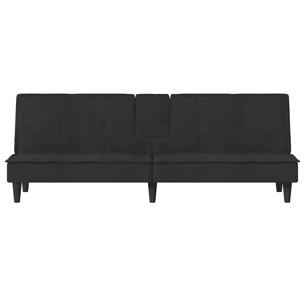 Divano letto | Sof¨¤ letto | Letto singolo con Portabicchieri in Velluto Nero