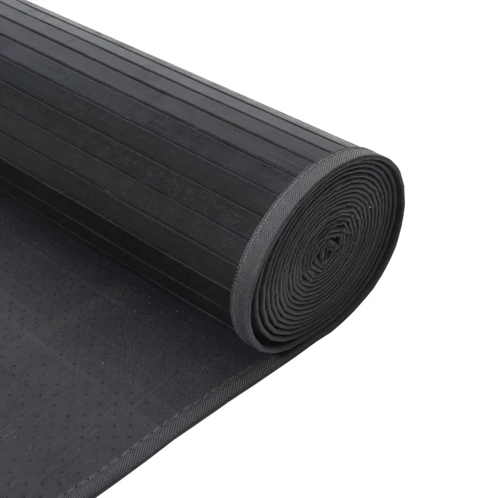 Tappeto Rettangolare Grigio 70x400 cm in Bambù 376886