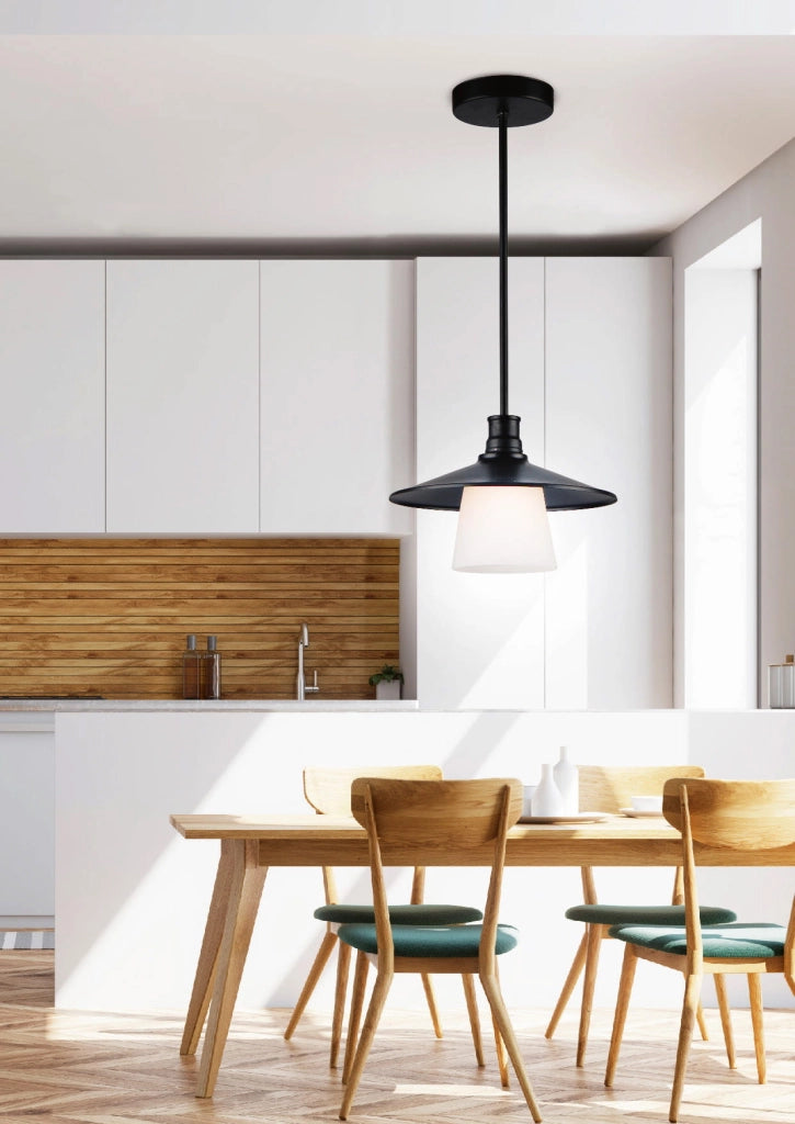 Lampada a sospensione Candellux Loft nera Ø26 E27 metallo