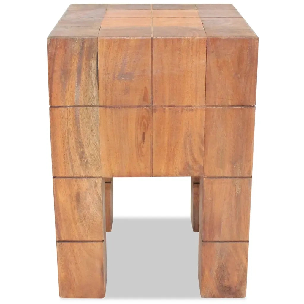 Sgabello in Legno Massello di Mogano 244502