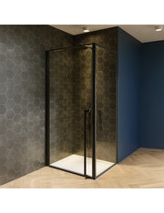 Box doccia angolare LUCID 201 RIHO 100x80 x200cm con porta a battente