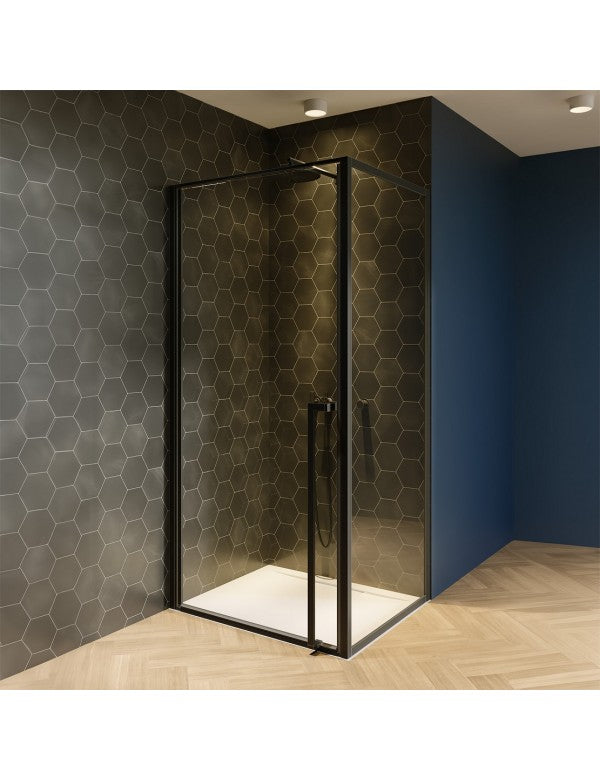 Box doccia angolare LUCID 201 RIHO 100x80 x200cm con porta a battente