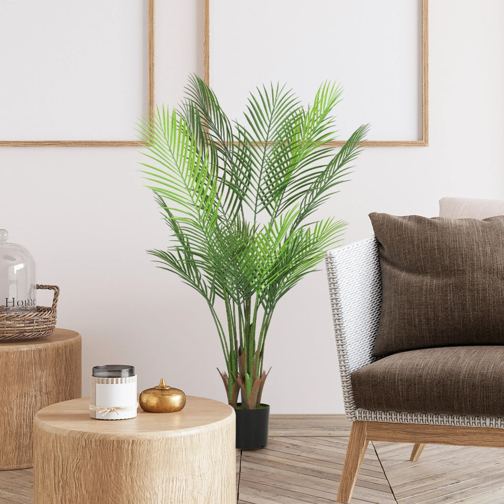 Pianta artificiale palma interno 120 cm ¨C Xylo ¨C verde con vaso plastica