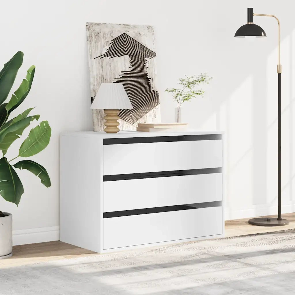 Cassettiera Bianca 80x41x58 cm in Legno Multistrato CFW4242211
