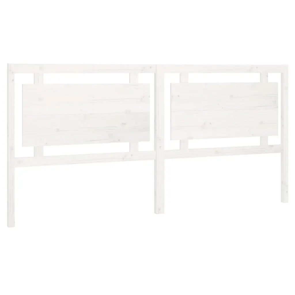 Testiera per Letto-Testata-Testiera Decorativa Bianca 205,5x4x100 cm Legno Massello di Pino 158715