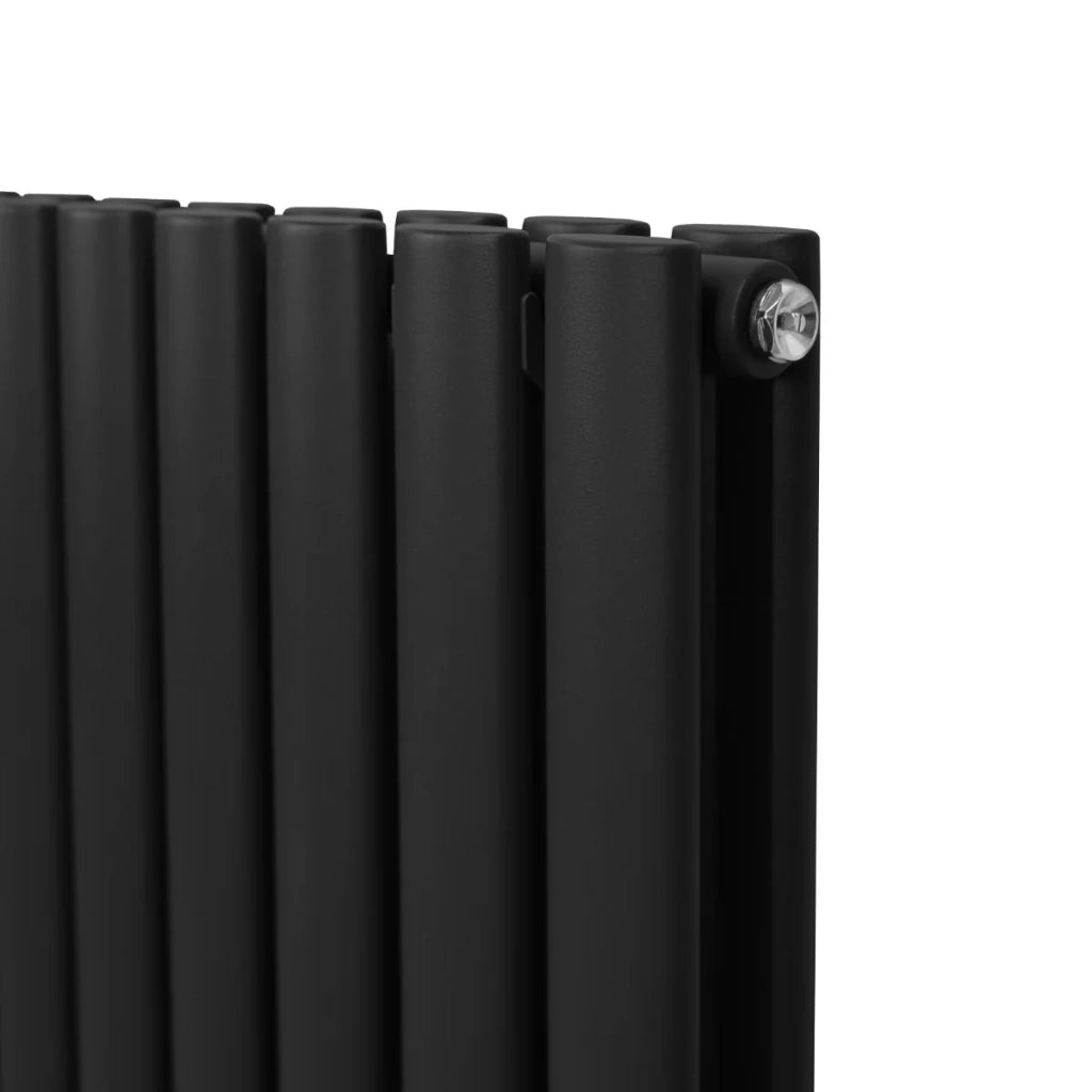 Radiatore a colonna ovale - 600 mm x 600 mm - Nero