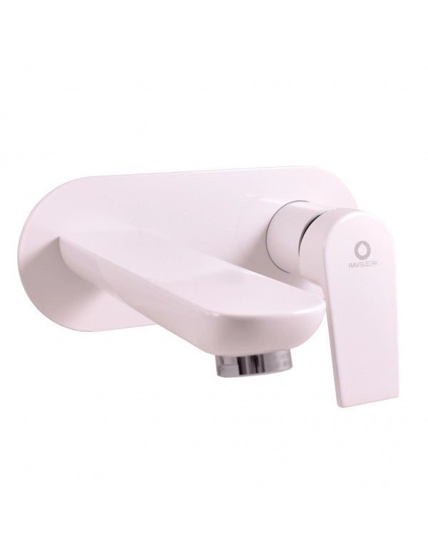 Miscelatore lavabo a parete COLORADO in ottone cromato bianco