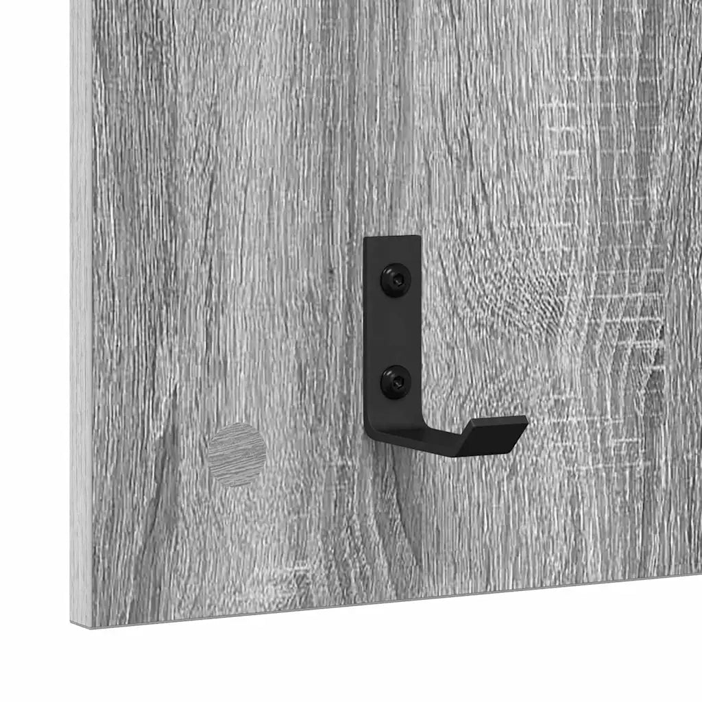 Appendiabiti a muro A parete Grigio Sonoma 40 x 10 x 90 cm 874456