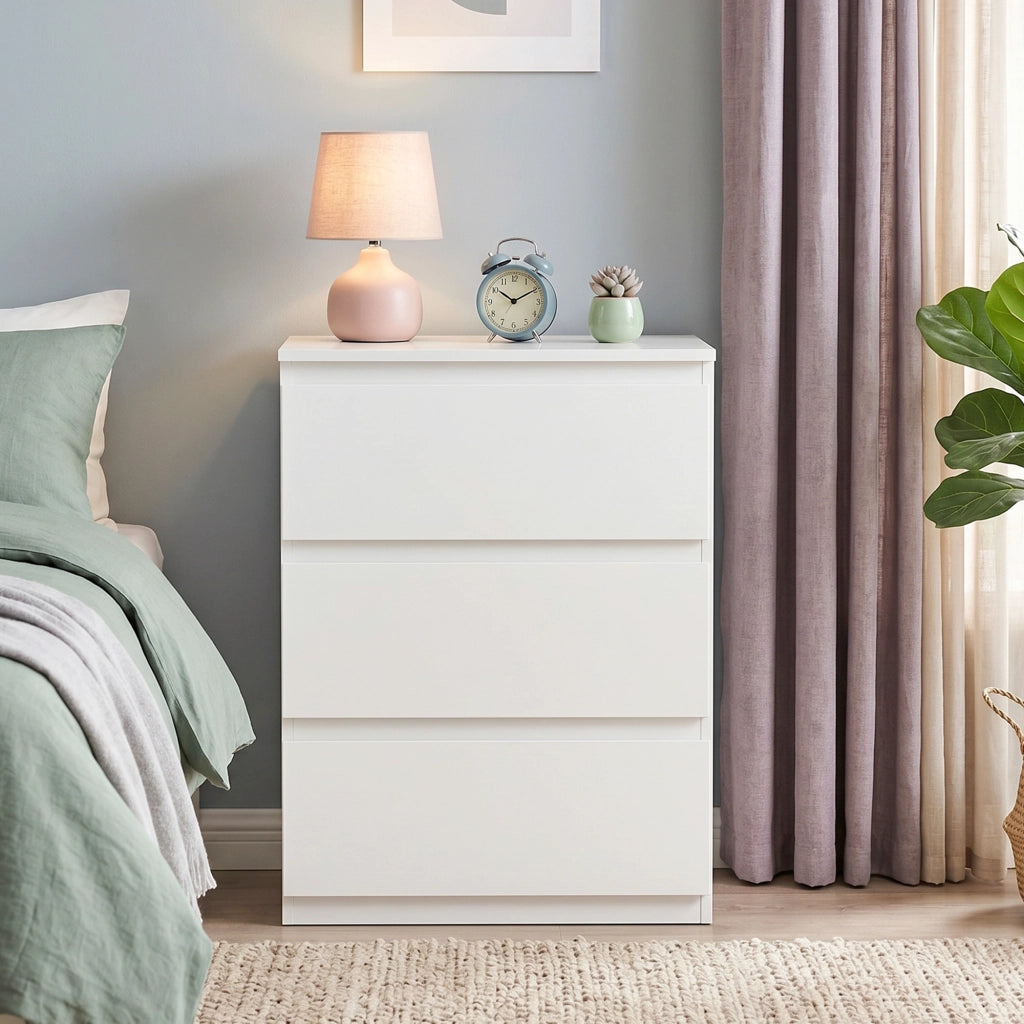 Cassettiera con 3 cassetti ¨C Minimal ¨C bianco 60x40x