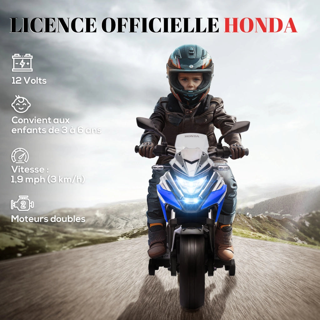 Moto elettrica per bambini ¨C Minimal ¨C blu con luci e musica